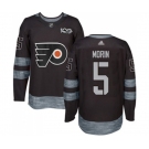 Adidas Philadelphia Flyers #5 Samuel Morin Authentic Black 1917-2017 100th Anniversary NHL Jersey