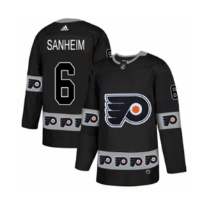 Adidas Philadelphia Flyers #6 Travis Sanheim Authentic Black Team Logo Fashion NHL Jersey