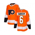 Adidas Philadelphia Flyers #6 Travis Sanheim Authentic Orange Home NHL Jersey