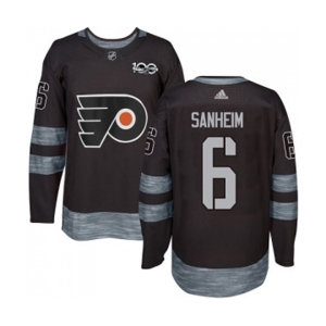 Adidas Philadelphia Flyers #6 Travis Sanheim Premier Black 1917-2017 100th Anniversary NHL Jersey