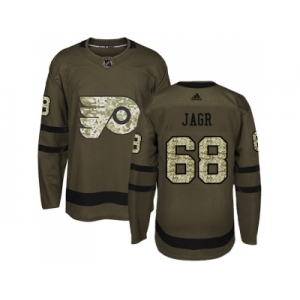 Adidas Philadelphia Flyers #68 Jaromir Jagr Green Salute to Service Stitched NHL Jersey