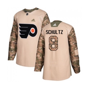 Adidas Philadelphia Flyers #8 Dave Schultz Authentic Camo Veterans Day Practice NHL Jersey