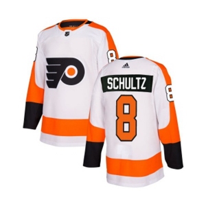 Adidas Philadelphia Flyers #8 Dave Schultz Authentic White Away NHL Jersey