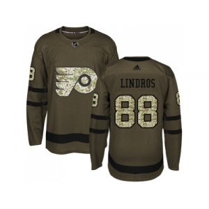 Adidas Philadelphia Flyers #88 Eric Lindros Green Salute to Service Stitched NHL Jersey