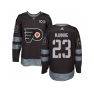 Men Adidas Philadelphia Flyers #23 Brandon Manning Black 1917-2017 100th Anniversary Stitched NHL Jersey