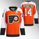 Men Philadelphia Flyers #14 Sean Couturier 2023 24 Orange Stitched Jersey