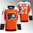 Men Philadelphia Flyers #27 Noah Cates 2023 24 Orange Stitched Jersey