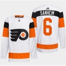 Men Philadelphia Flyers #6 Travis Sanheim White 2024 Stadium Series Stitched Jersey