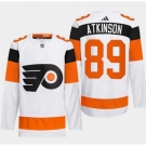 Men Philadelphia Flyers #89 Cam Atkinson White 2024 Stadium Series Stitched Jersey