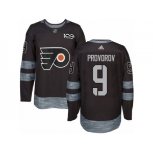 Men's Adidas Philadelphia Flyers #9 Ivan Provorov Authentic Black 1917-2017 100th Anniversary NHL Jersey