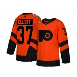 Men's Flyers #37 Brian Elliott Orange 2019 Stadium Series Stitched Hockey Jersey