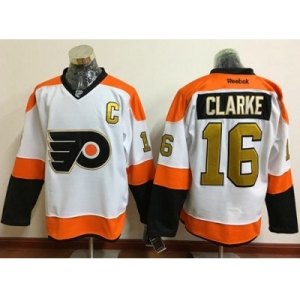 Men's Philadelphia Flyers #16 Bobby Clarke White 3rd Stitched NHL Jersey