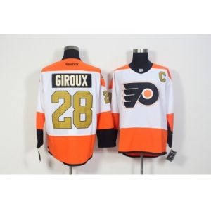 Men's Philadelphia Flyers #28 Claude Giroux White 3rd Stitched NHL Jersey