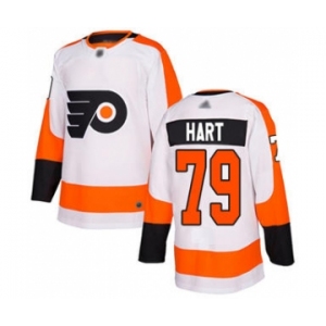 Men's Philadelphia Flyers #79 Carter Hart White Road Stitched Hockey Jersey