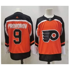 Men's Philadelphia Flyers #9 Ivan Provorov Orange Adidas 2020-21 Stitched NHL Jersey