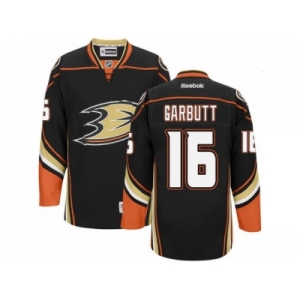 Men's Reebok Anaheim Ducks #16 Ryan Garbutt Premier Black Home NHL Jersey