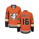 Men's Reebok Anaheim Ducks #16 Ryan Garbutt Premier Orange Third NHL Jersey