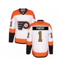 Men's Reebok Philadelphia Flyers #1 Bernie Parent Authentic White 3rd NHL Jersey