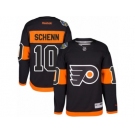 Men's Reebok Philadelphia Flyers #10 Brayden Schenn Authentic Black 2017 Stadium Series NHL Jersey