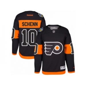 Men's Reebok Philadelphia Flyers #10 Brayden Schenn Authentic Black 2017 Stadium Series NHL Jersey