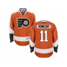 Men's Reebok Philadelphia Flyers #11 Travis Konecny Authentic Orange Home NHL Jersey