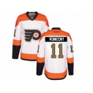 Men's Reebok Philadelphia Flyers #11 Travis Konecny Authentic White 3rd NHL Jersey