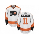 Men's Reebok Philadelphia Flyers #11 Travis Konecny Authentic White Away NHL Jersey