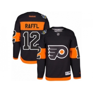 Men's Reebok Philadelphia Flyers #12 Michael Raffl Authentic Black 2017 Stadium Series NHL Jersey