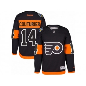 Men's Reebok Philadelphia Flyers #14 Sean Couturier Authentic Black 2017 Stadium Series NHL Jersey