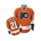 Men's Reebok Philadelphia Flyers #21 Scott Laughton Authentic Orange Home NHL Jersey