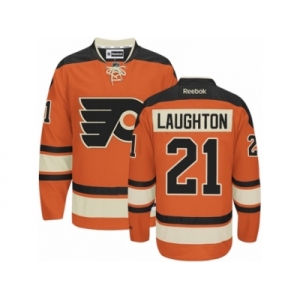 Men's Reebok Philadelphia Flyers #21 Scott Laughton Authentic Orange New Third NHL Jersey