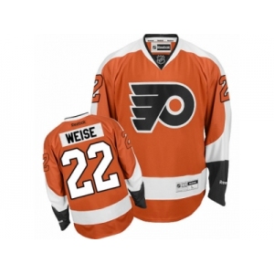 Men's Reebok Philadelphia Flyers #22 Dale Weise Authentic Orange Home NHL Jersey