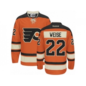 Men's Reebok Philadelphia Flyers #22 Dale Weise Authentic Orange New Third NHL Jersey