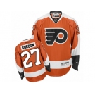 Men's Reebok Philadelphia Flyers #27 Boyd Gordon Authentic Orange Home NHL Jersey