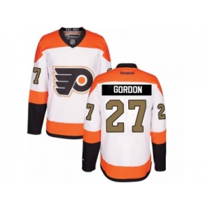 Men's Reebok Philadelphia Flyers #27 Boyd Gordon Authentic White 3rd NHL Jersey