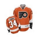 Men's Reebok Philadelphia Flyers #34 Chris Conner Authentic Orange Home NHL Jersey