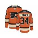 Men's Reebok Philadelphia Flyers #34 Chris Conner Authentic Orange New Third NHL Jersey