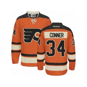 Men's Reebok Philadelphia Flyers #34 Chris Conner Authentic Orange New Third NHL Jersey