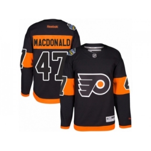 Men's Reebok Philadelphia Flyers #47 Andrew MacDonald Authentic Black 2017 Stadium Series NHL Jersey