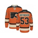 Men's Reebok Philadelphia Flyers #53 Shayne Gostisbehere Premier Orange New Third NHL Jersey