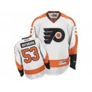 Men's Reebok Philadelphia Flyers #53 Shayne Gostisbehere Premier White Away NHL Jersey