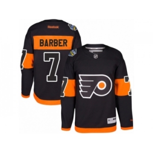 Men's Reebok Philadelphia Flyers #7 Bill Barber Authentic Black 2017 Stadium Series NHL Jersey