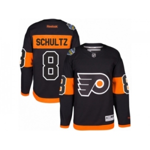 Men's Reebok Philadelphia Flyers #8 Dave Schultz Authentic Black 2017 Stadium Series NHL Jersey