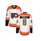 Men's Reebok Philadelphia Flyers #8 Dave Schultz Authentic White 3rd NHL Jersey