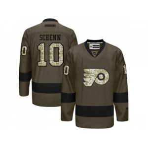 Philadelphia Flyers #10 Brayden Schenn Green Salute to Service Stitched NHL Jersey