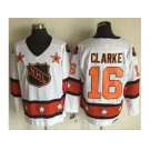 Philadelphia Flyers #16 Bobby Clarke White Orange All Star CCM Throwback Stitched NHL Jersey