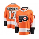 Philadelphia Flyers #17 Wayne Simmonds Fanatics Branded Orange Home Breakaway NHL Jersey