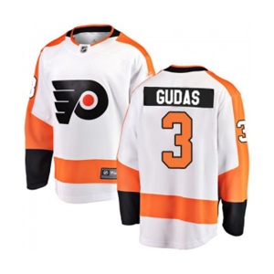 Philadelphia Flyers #3 Radko Gudas Fanatics Branded White Away Breakaway NHL Jersey