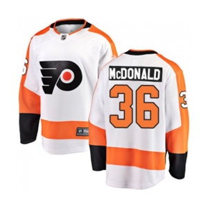 Philadelphia Flyers #36 Colin McDonald Fanatics Branded White Away Breakaway NHL Jersey