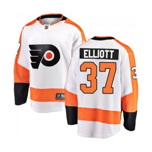 Philadelphia Flyers #37 Brian Elliott Fanatics Branded White Away Breakaway NHL Jersey